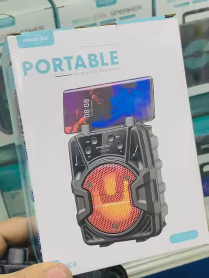 Cyber-Pulse Portable Bluetooth Party Speaker – Neon Edition With Integrated Light Show