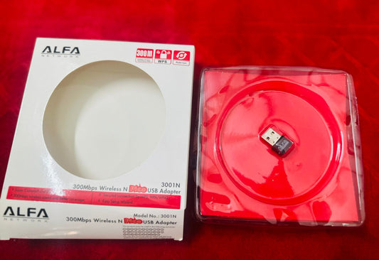 Alfa Mini USB WiFi Adapter | 300Mbps Wireless LAN Card for Computer & Laptop | Best Wireless Adapter